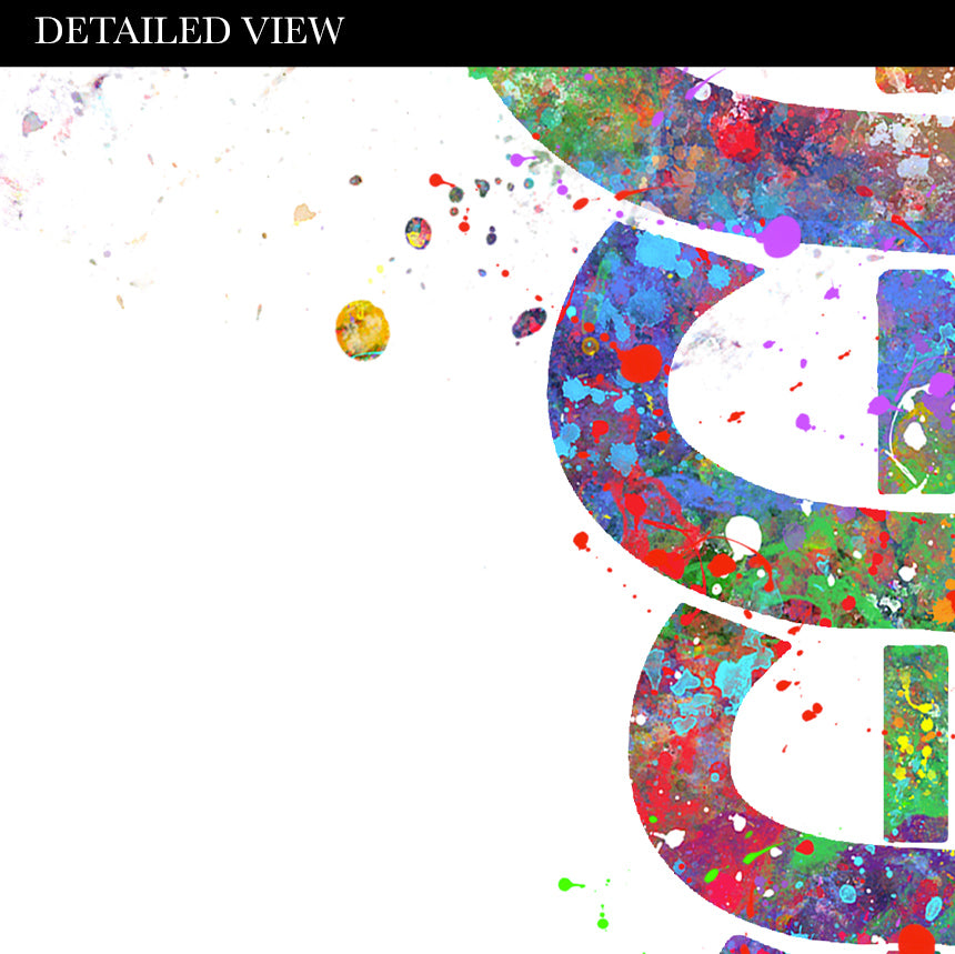 Caduceus Medical Symbol Watercolour Print