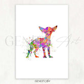 Chihuahua Watercolour Print - Genefy Art