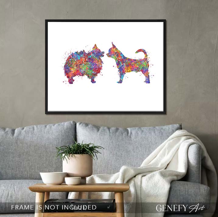Pomeranian and Chihuahua Art