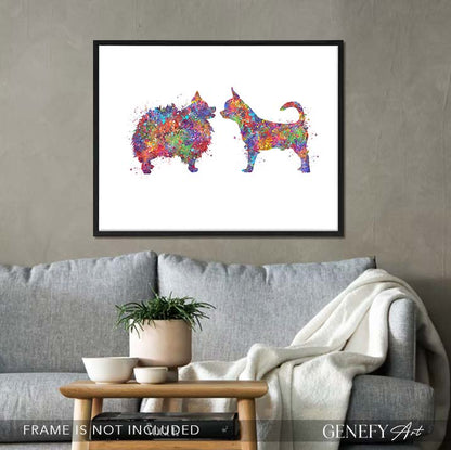 Pomeranian and Chihuahua Art