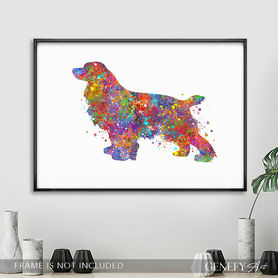 Cocker Spaniel Watercolour Art Print - Genefy Art