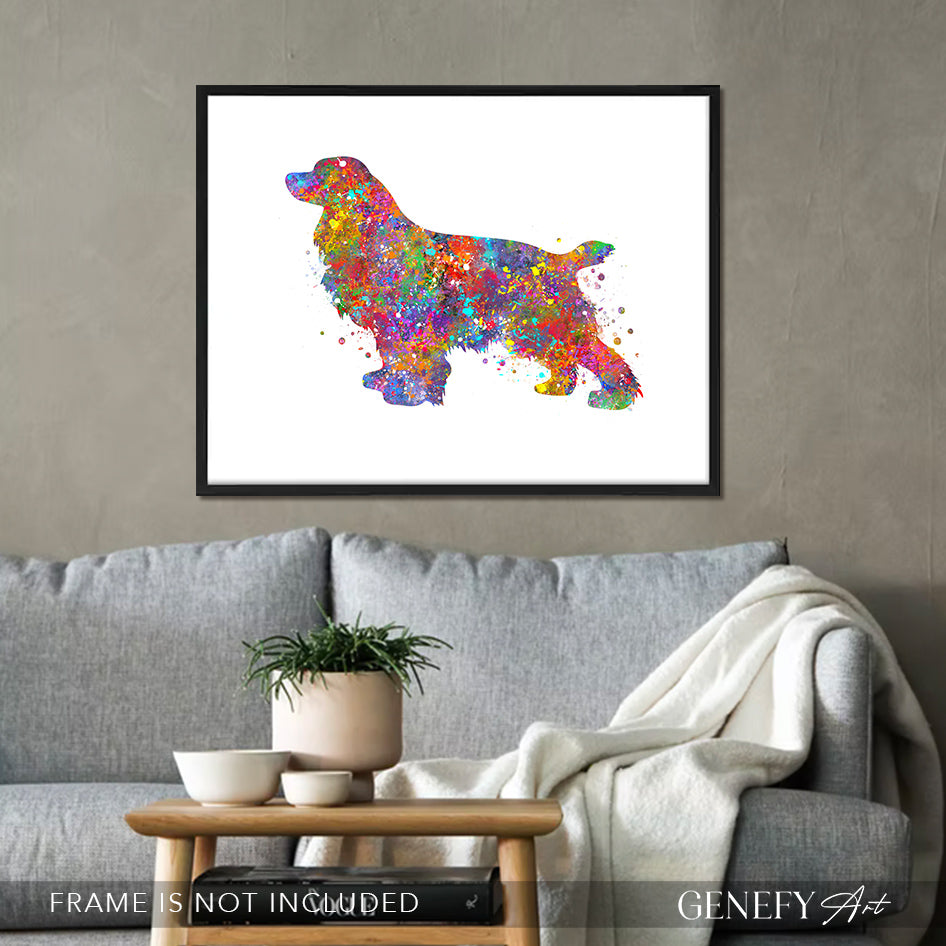 Cocker Spaniel Watercolour Art Print - Genefy Art