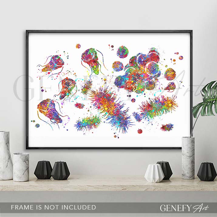 Cytology Watercolour Art Print