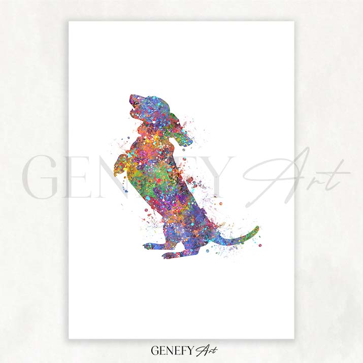 Dachshund Watercolour PrintXX - Genefy Art