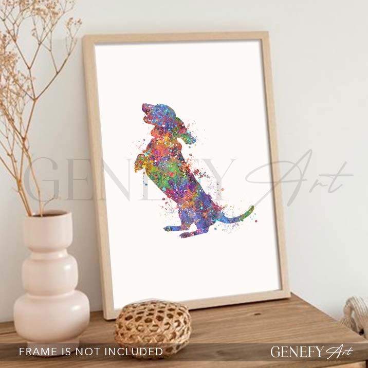 Dachshund Watercolour PrintXX - Genefy Art