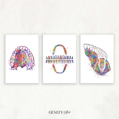 Dental Office Watercolour Art - Set of 3 Prints