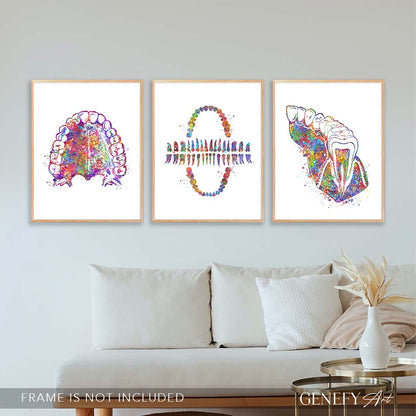 Dental Office Watercolour Art - Set of 3 Prints