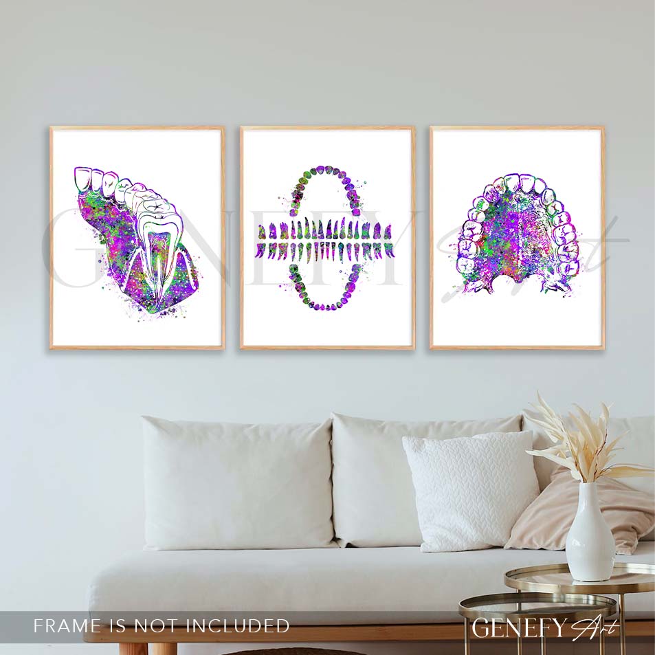 Dental Office Watercolour Art - Set of 3 Prints