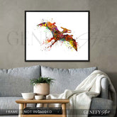 Dinosaur Pteranodon Watercolour Print - Genefy Art