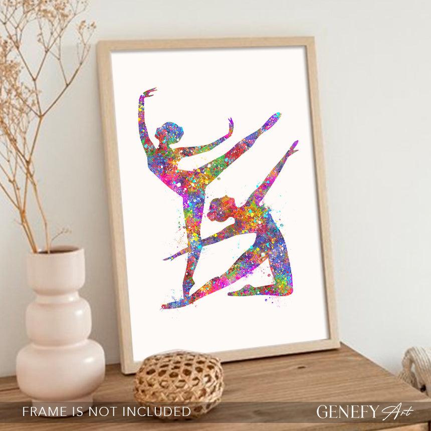 Ballerina Dancers Watercolour Print - Genefy Art