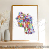 Human Respiratory System Watercolour Print - Genefy Art