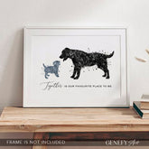 Labrador and Puppy Staffordshire Watercolour Art Print