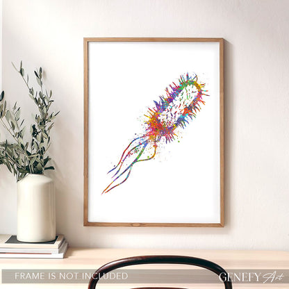 Listeria Monocytogenes Watercolour Print