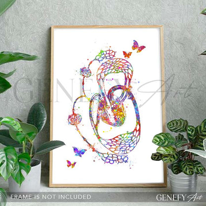 Lymphatic System Watercolour Art Print