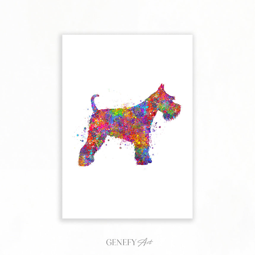 Miniature Schnauzer Watercolour Print