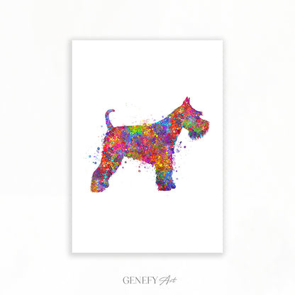 Miniature Schnauzer Watercolour Print