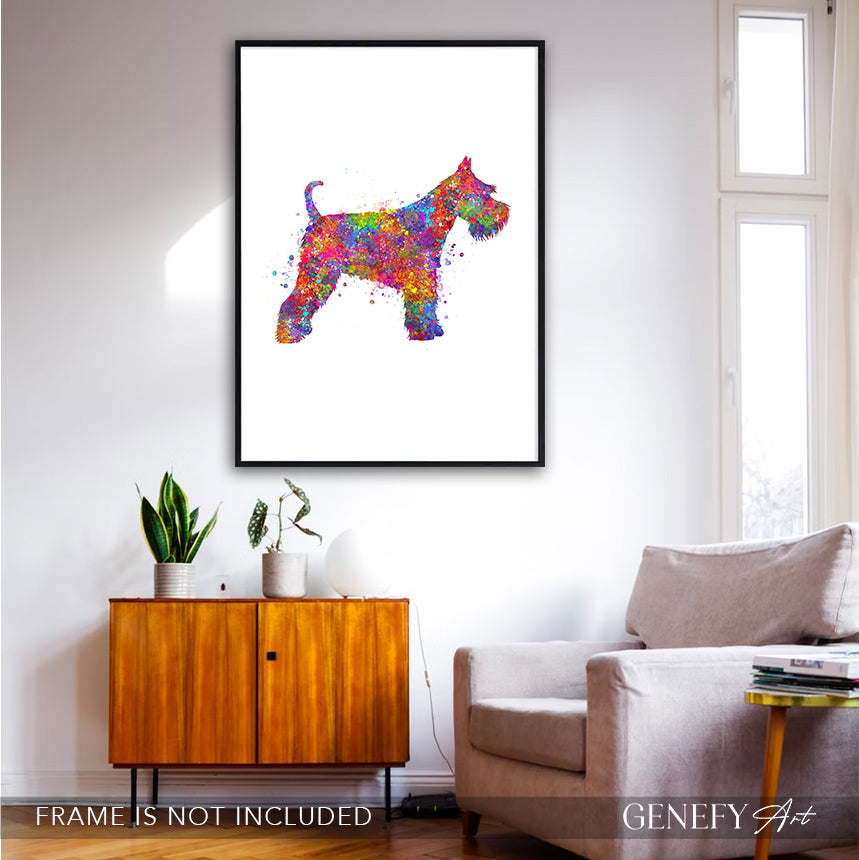 Miniature Schnauzer Watercolour Print