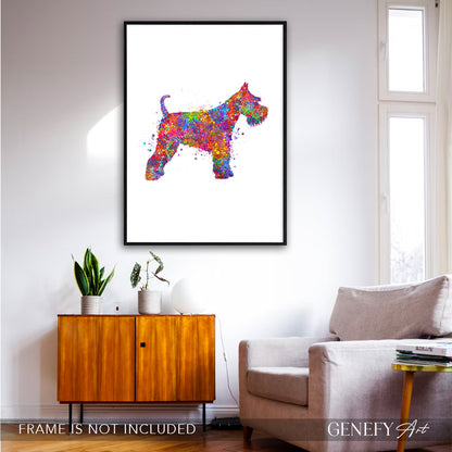 Miniature Schnauzer Watercolour Print
