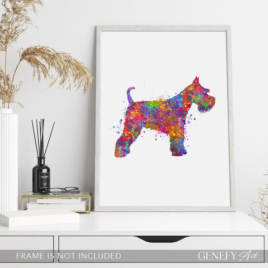 Miniature Schnauzer Watercolour Print