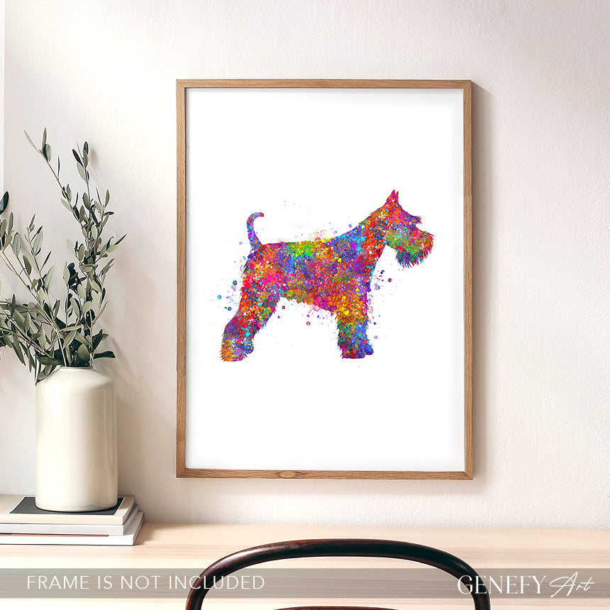 Miniature Schnauzer Watercolour Print