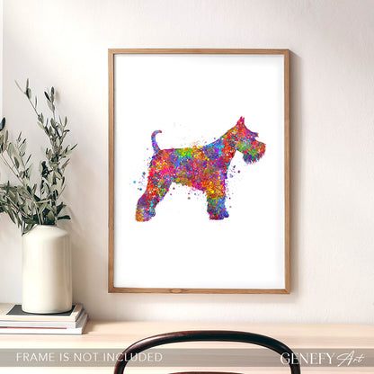 Miniature Schnauzer Watercolour Print