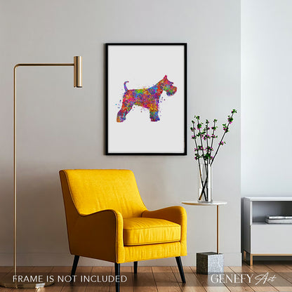 Miniature Schnauzer Watercolour Print
