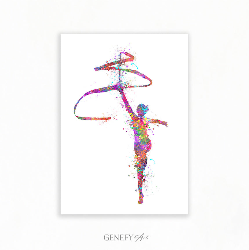 Rhythmic Gymnastics Watercolour Art Print