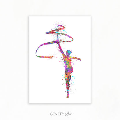 Rhythmic Gymnastics Watercolour Art Print