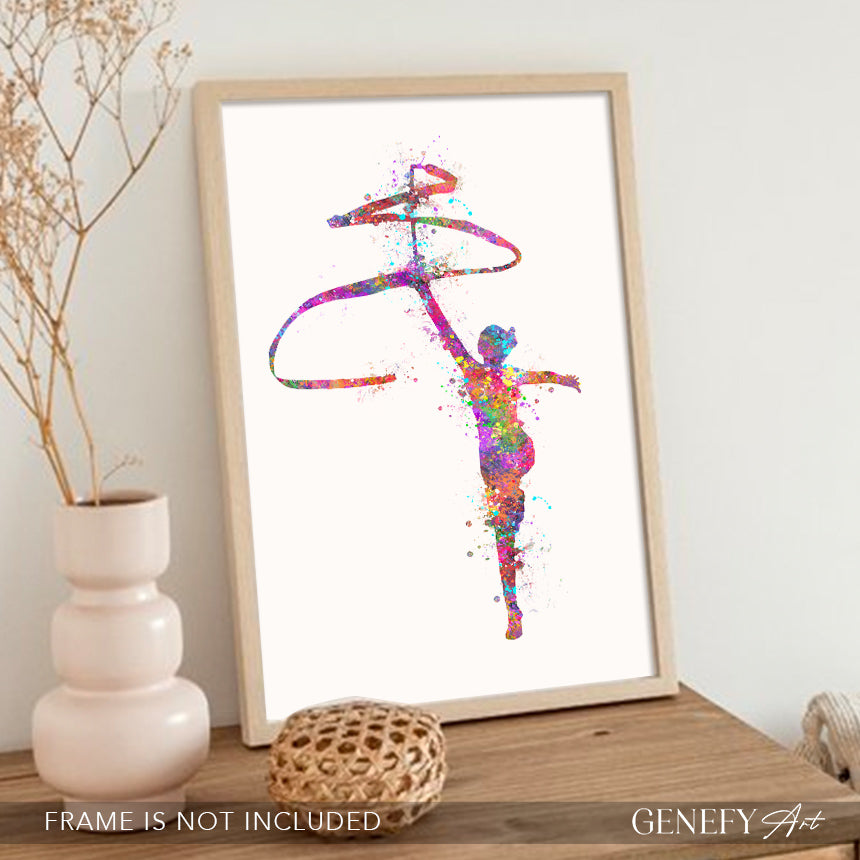 Rhythmic Gymnastics Watercolour Art Print
