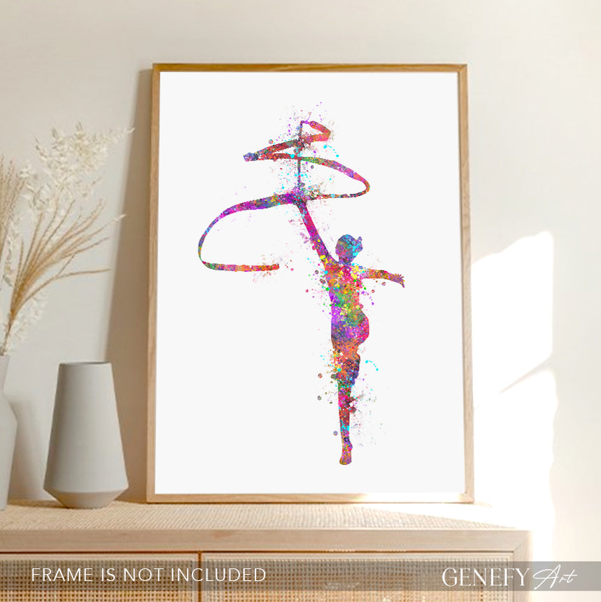 Rhythmic Gymnastics Watercolour Art Print