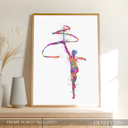 Rhythmic Gymnastics Watercolour Art Print