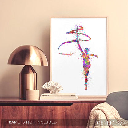 Rhythmic Gymnastics Watercolour Art Print
