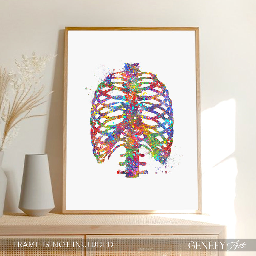Rib Cage Anatomy Art Print