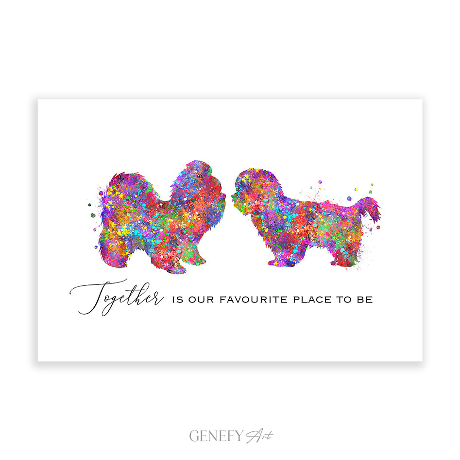 Shih Tzu Love Quote Watercolour Art Print