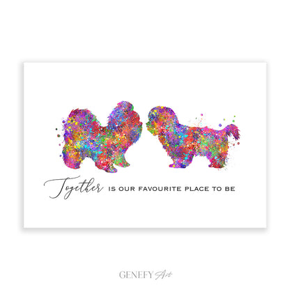 Shih Tzu Love Quote Watercolour Art Print