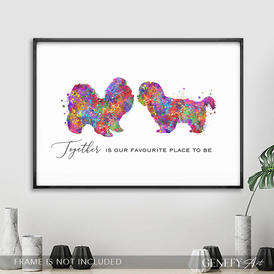 Shih Tzu Love Quote Watercolour Art Print