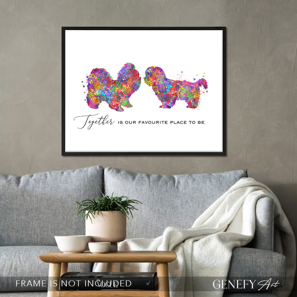 Shih Tzu Love Quote Watercolour Art Print