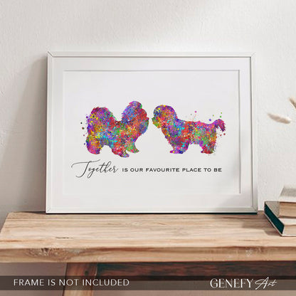 Shih Tzu Love Quote Watercolour Art Print