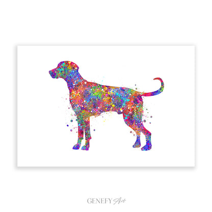 Weimaraner Watercolour Print