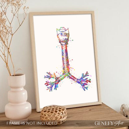 Human Windpipe Respiratory System Art Print