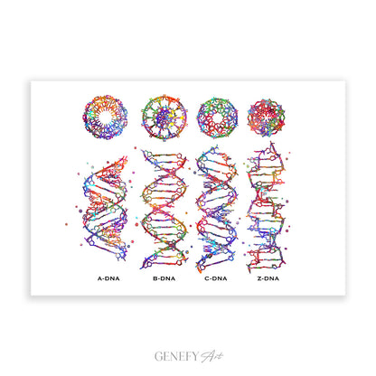 DNA Watercolour Art Print