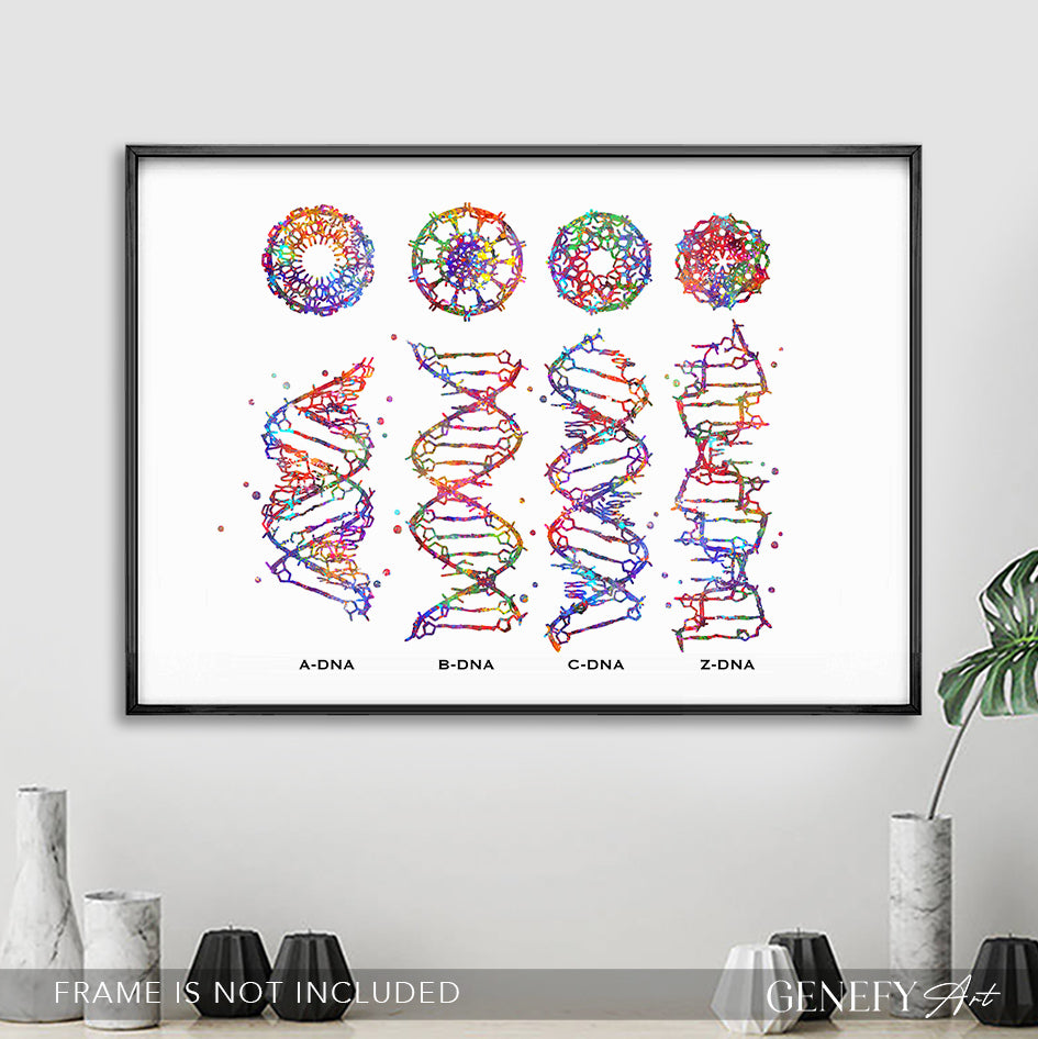 DNA Watercolour Art Print