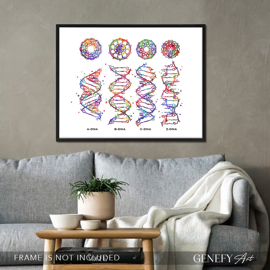 DNA Watercolour Art Print