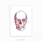 Skull Watercolour Art Print