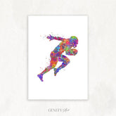 American Football Watercolour Print - Genefy Art