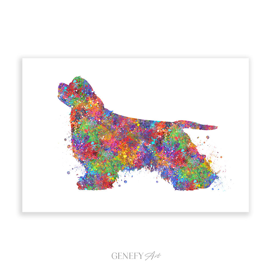 American Cocker Spaniel Watercolour Print