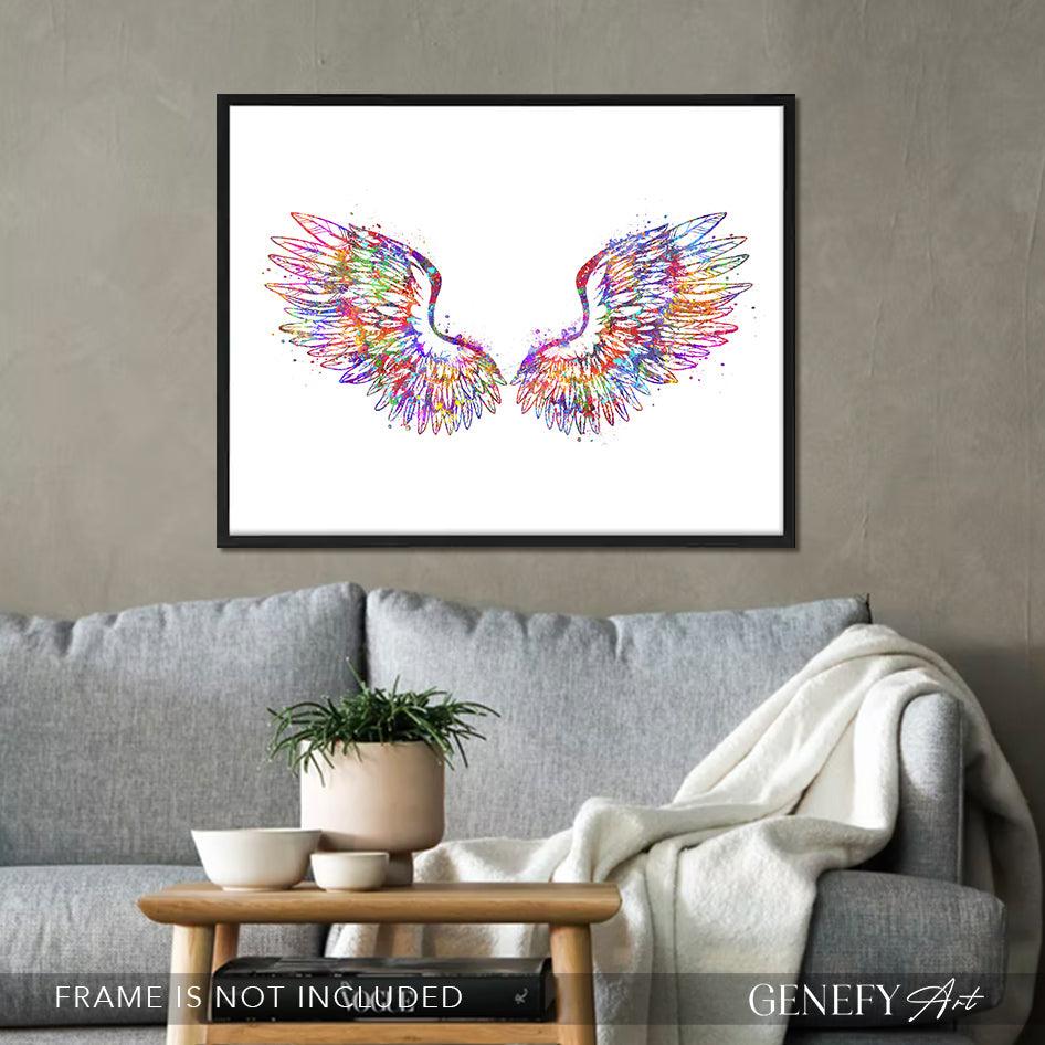 Angel Wings Watercolour Print - Genefy Art