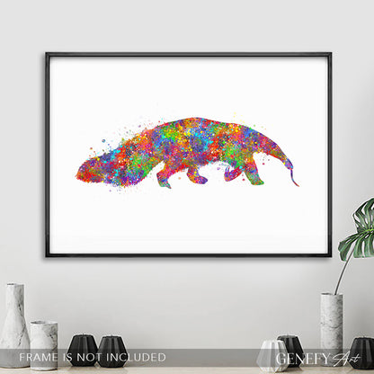 Anteater Watercolour Print