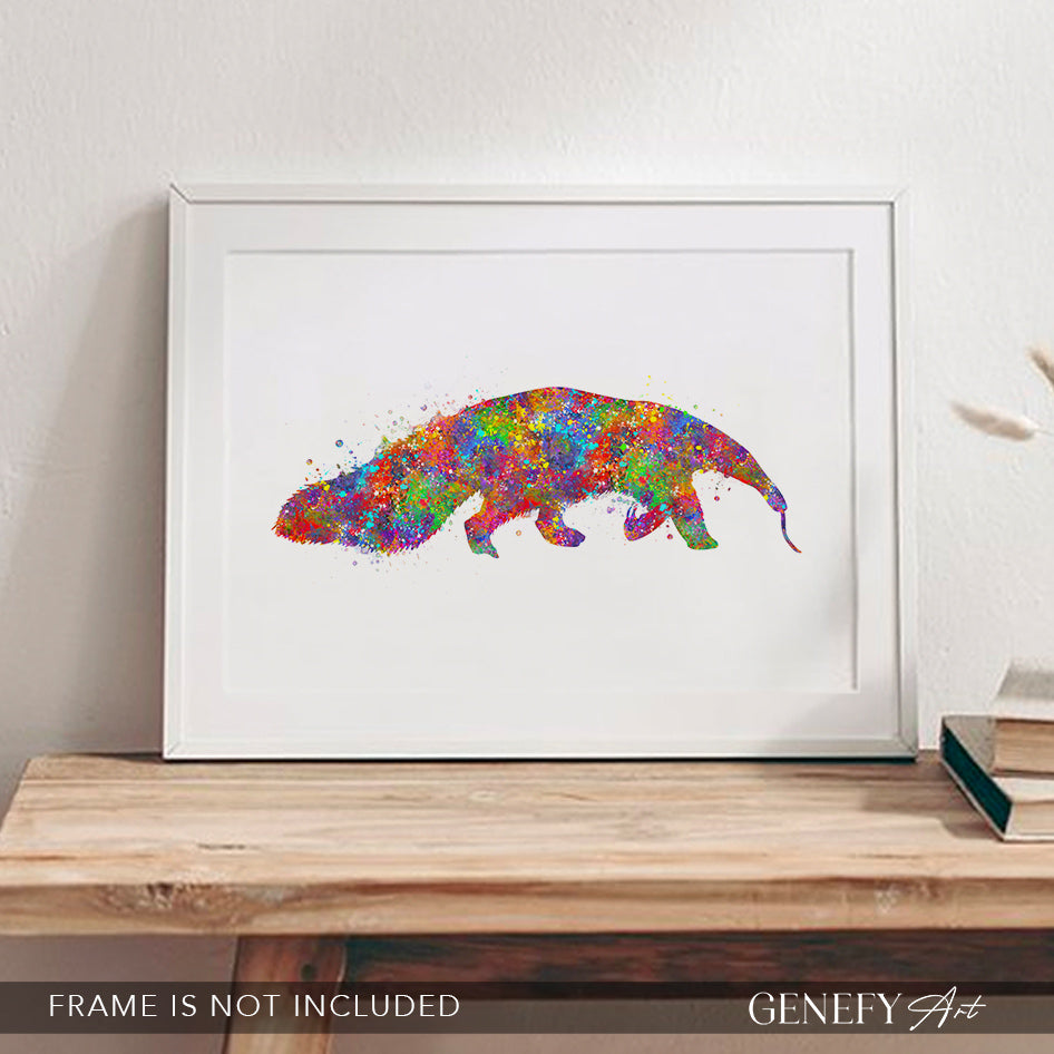 Anteater Watercolour Print