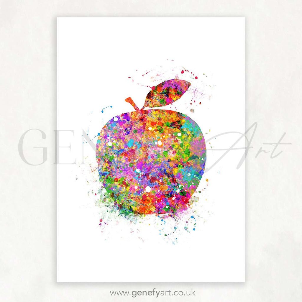 Apple Watercolour Print - Genefy Art